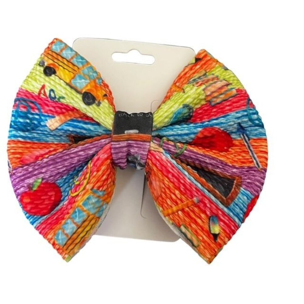 Back to School 5" Hair Bow New
